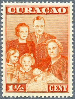 Een postzegel met de koninklijke familie was niet mogelijk in Nederland, maar wel in Curaçao.