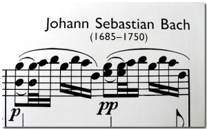 Fragment bladmuziek J.S. Bach