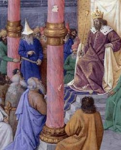 Flavius Josèphe, Antiquités judaïques, enluminure de Jean Fouquet, vers 1470-1475
 BnF, département des Manuscrits, Français 247, fol. 230v. (Livre XI) 