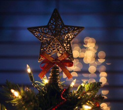 Een ster in de kerstboom