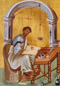 Lukas. Byzantijnse schildering uit de 10de eeuw